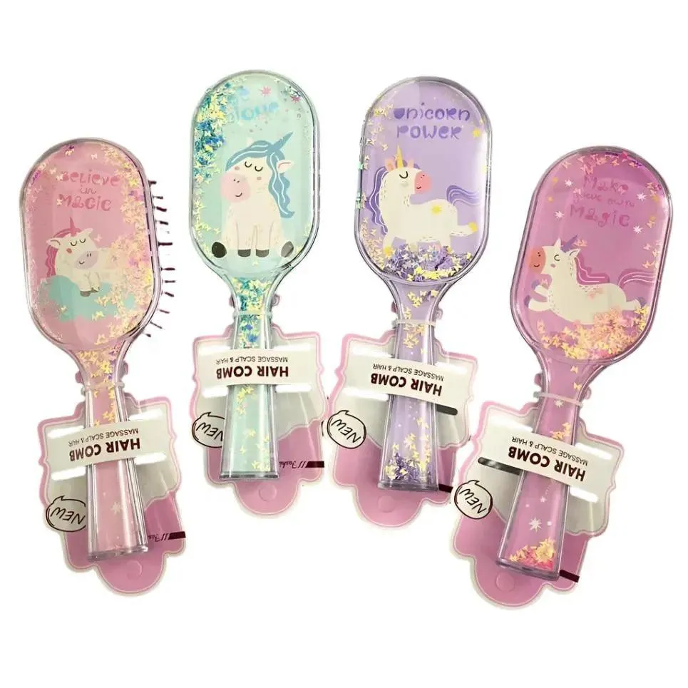 GLITTERY UNICORN HAIR BRUSH