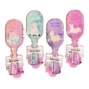 GLITTERY UNICORN HAIR BRUSH