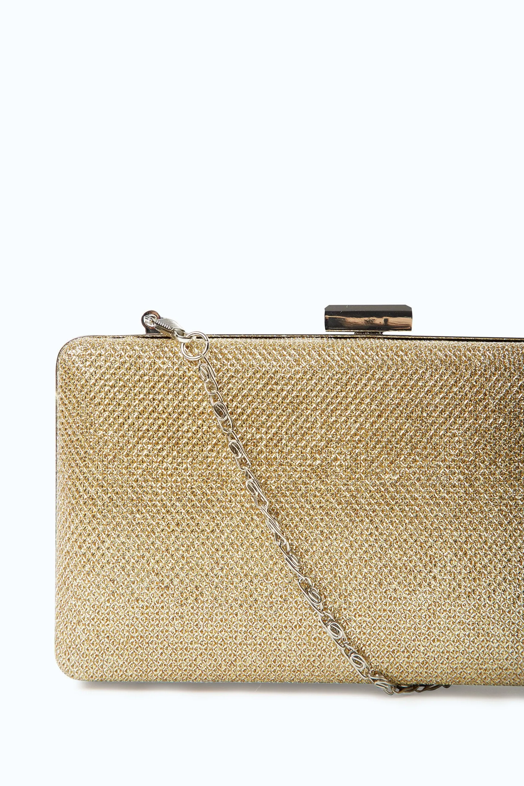 Gold Metallic Clutch Bag