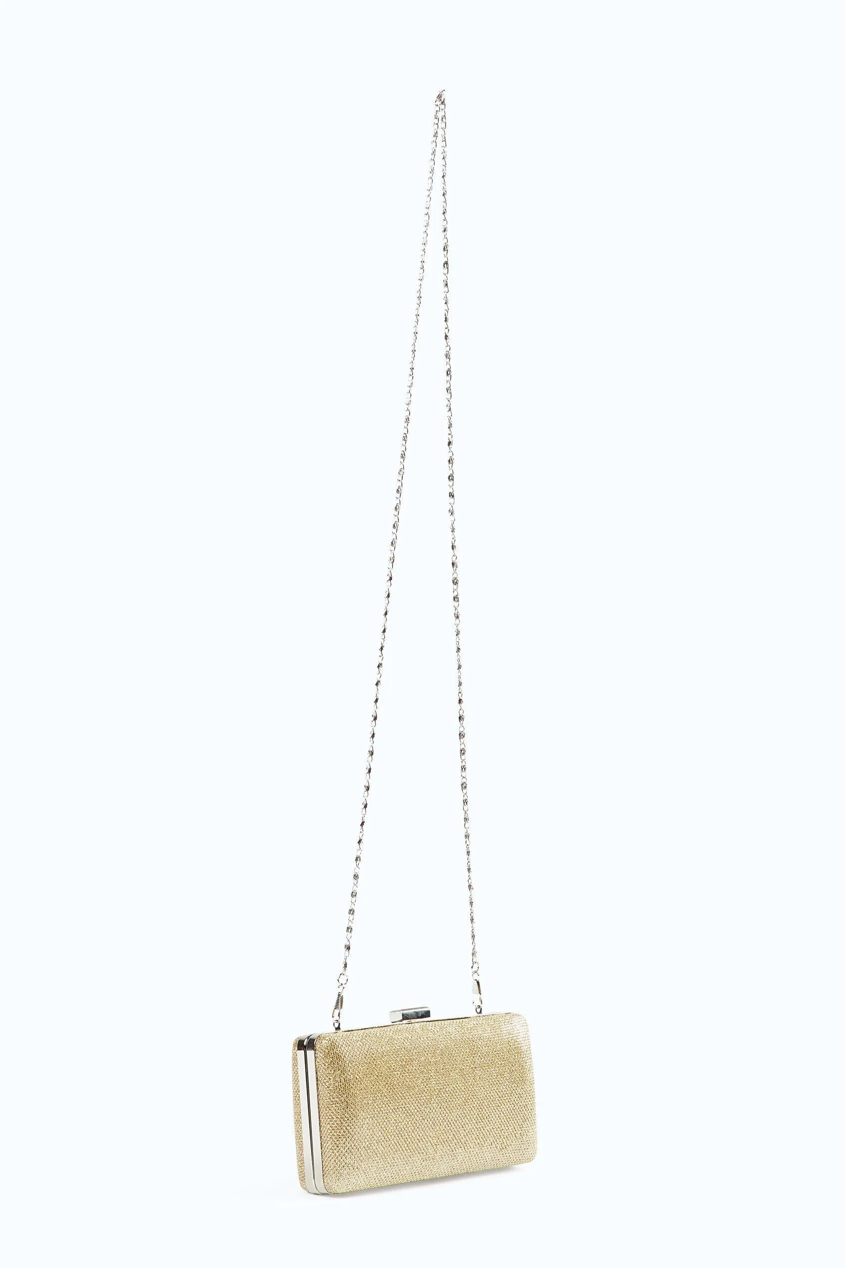 Gold Metallic Clutch Bag