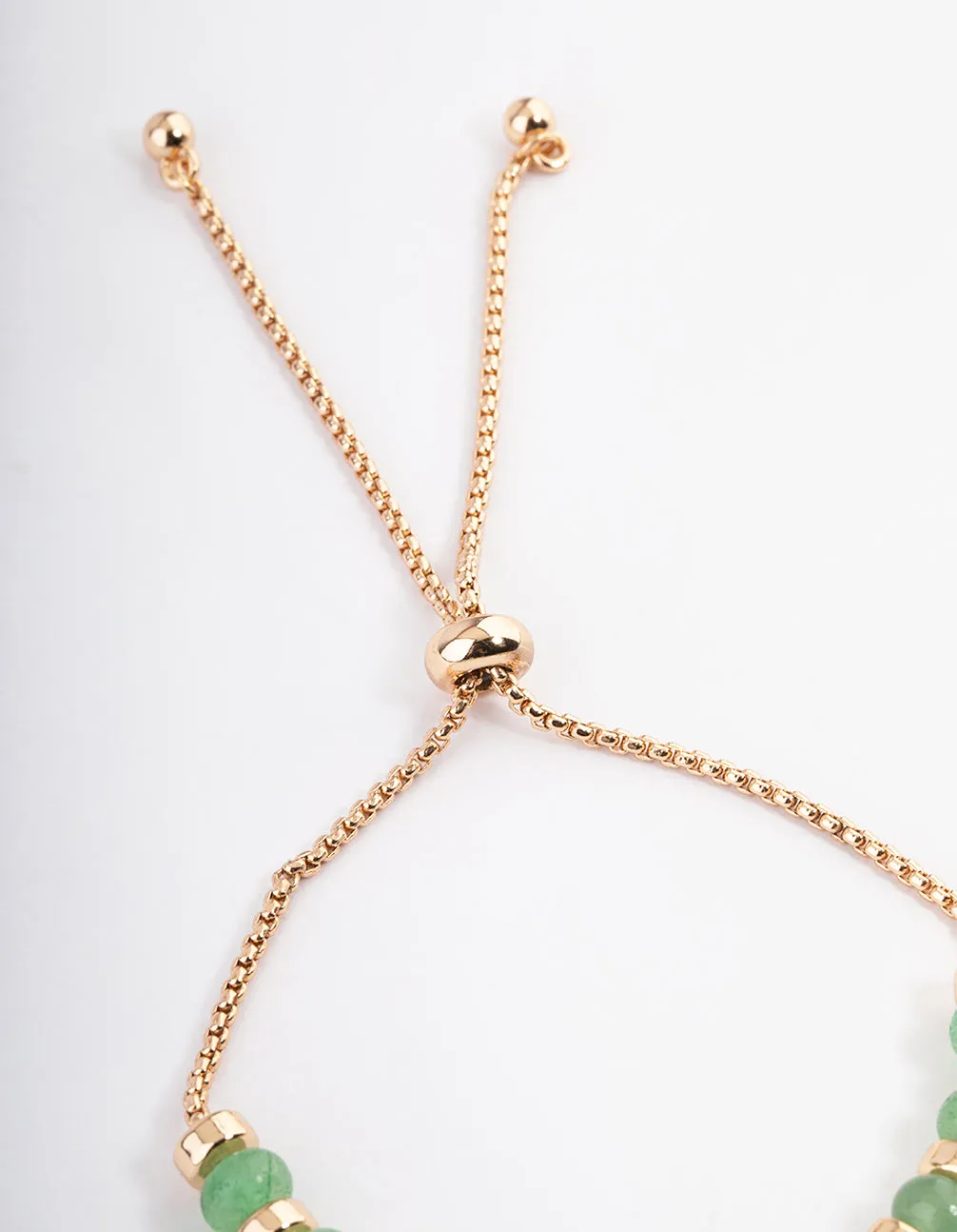 Gold Semi Precious Toggle Bracelet