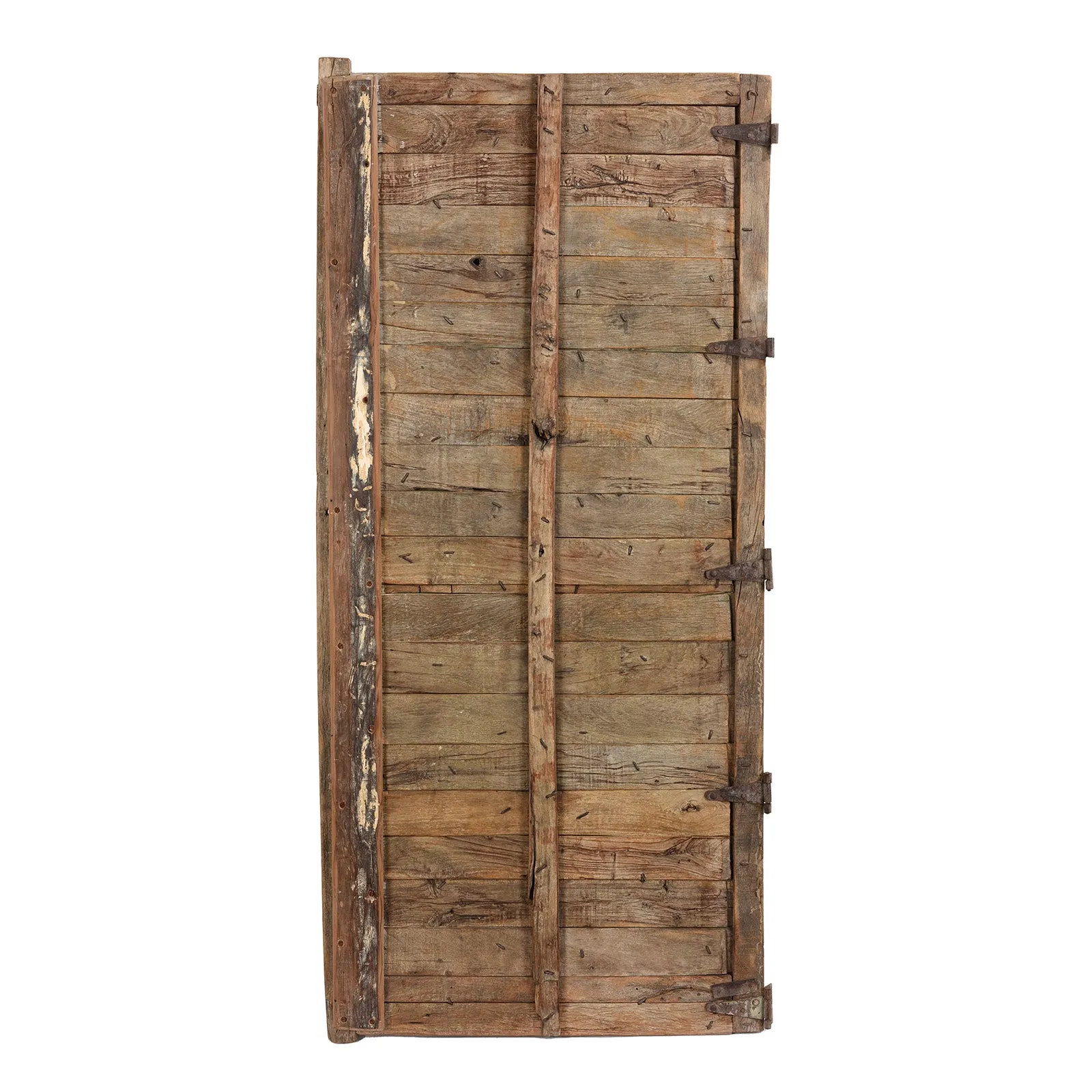 Green Painted Stick Door From Jaisalmer - 19th Century