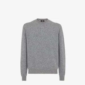 GREY WOOL SWEATER WITH FF LOGO