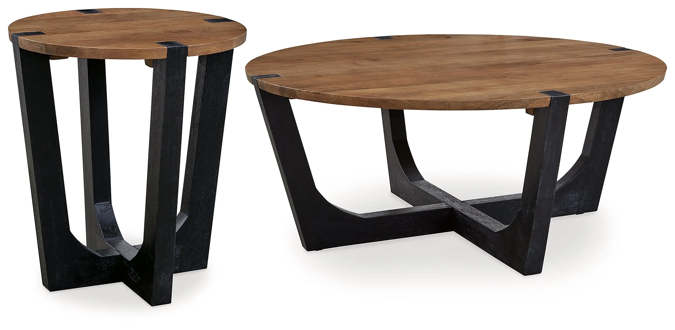 Hanneforth Coffee Table with 1 End Table in Brown/Black