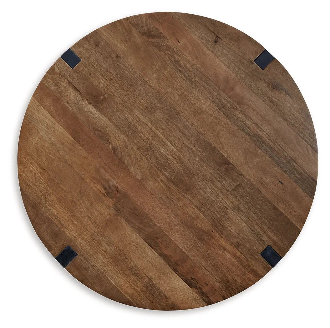 Hanneforth Coffee Table with 1 End Table in Brown/Black