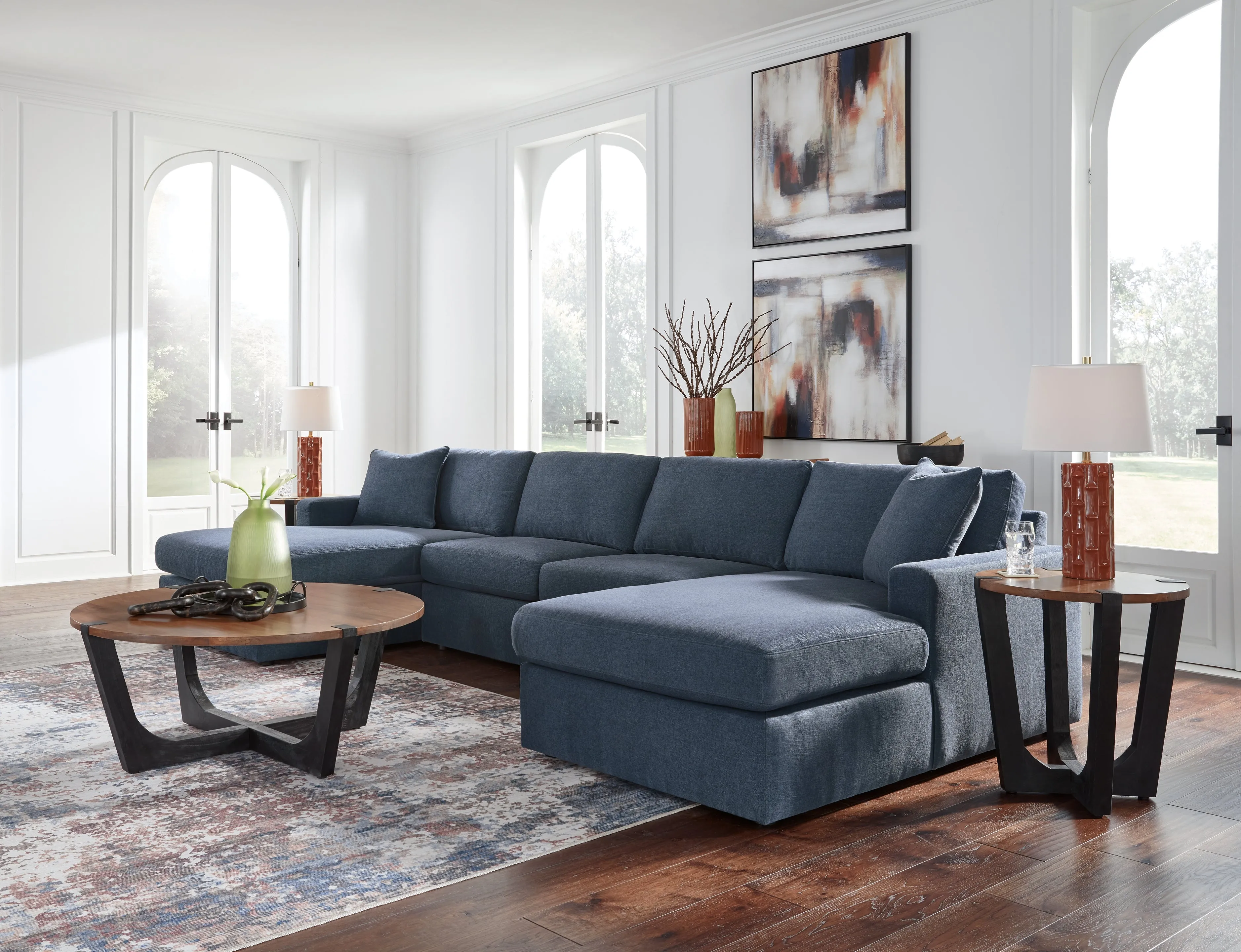 Hanneforth Coffee Table with 1 End Table in Brown/Black