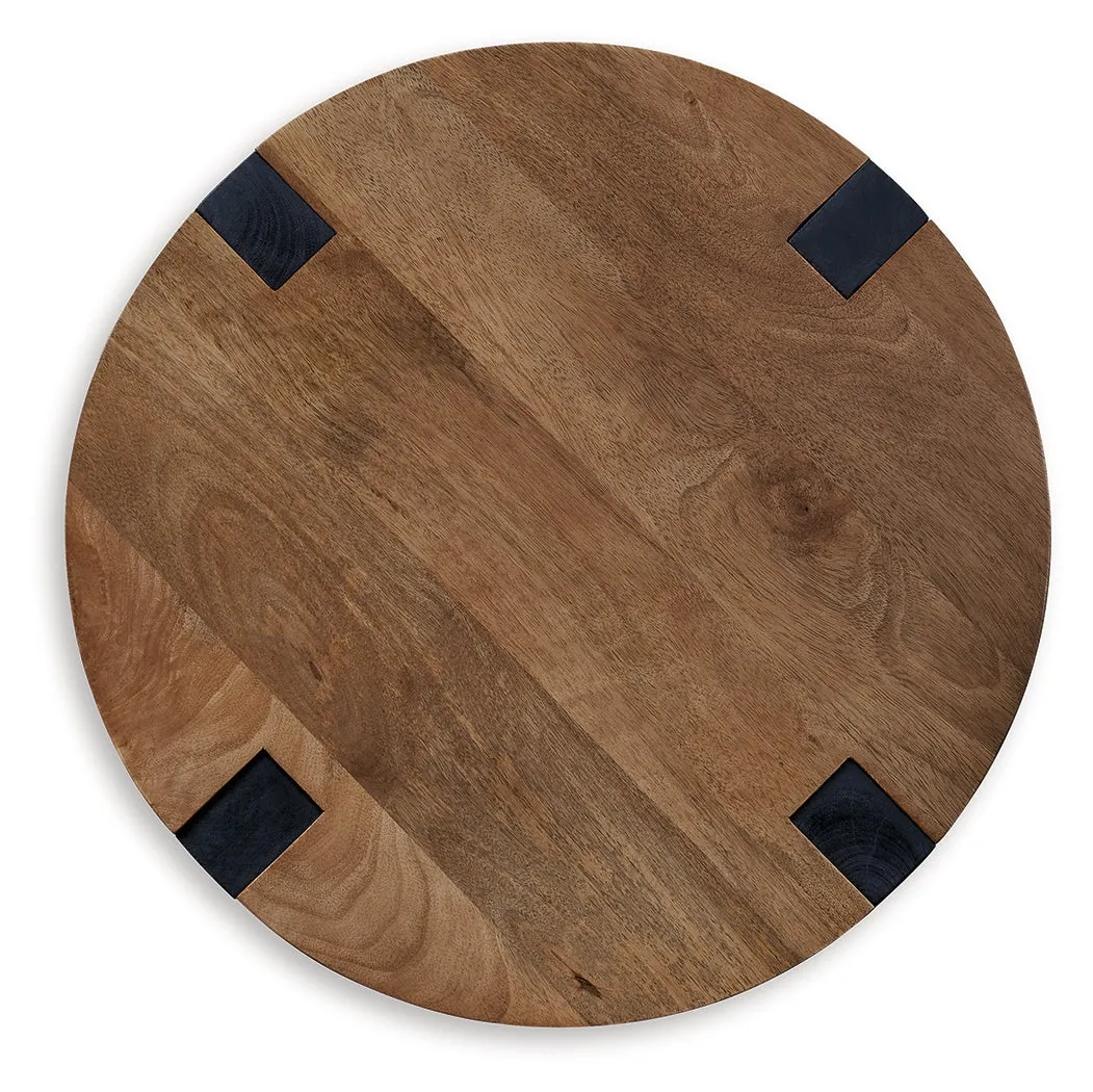 Hanneforth Coffee Table with 1 End Table in Brown/Black