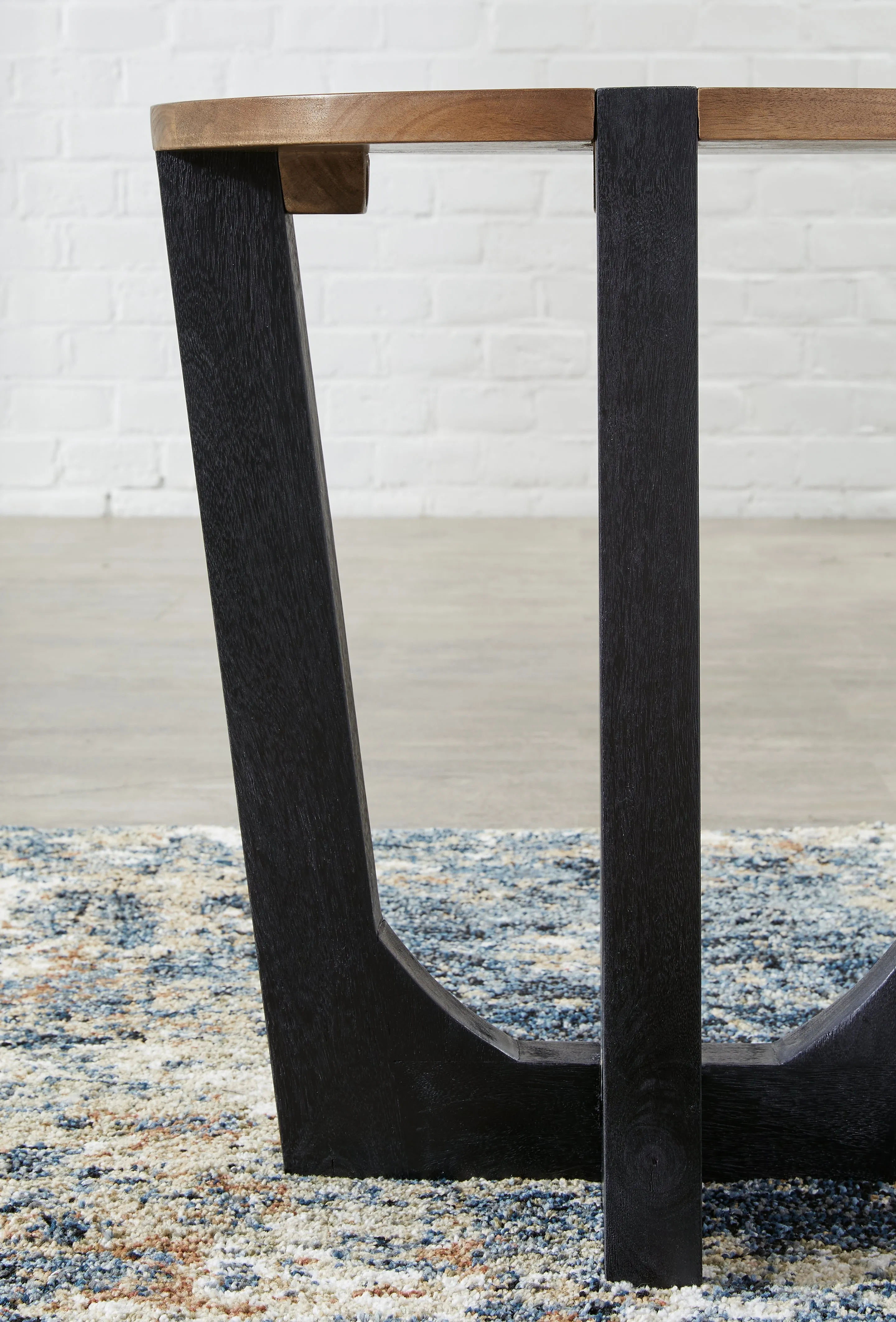 Hanneforth Coffee Table with 1 End Table in Brown/Black