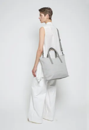 ISAAC REINA Cotton Canvas Pilot Bag in Military Gray