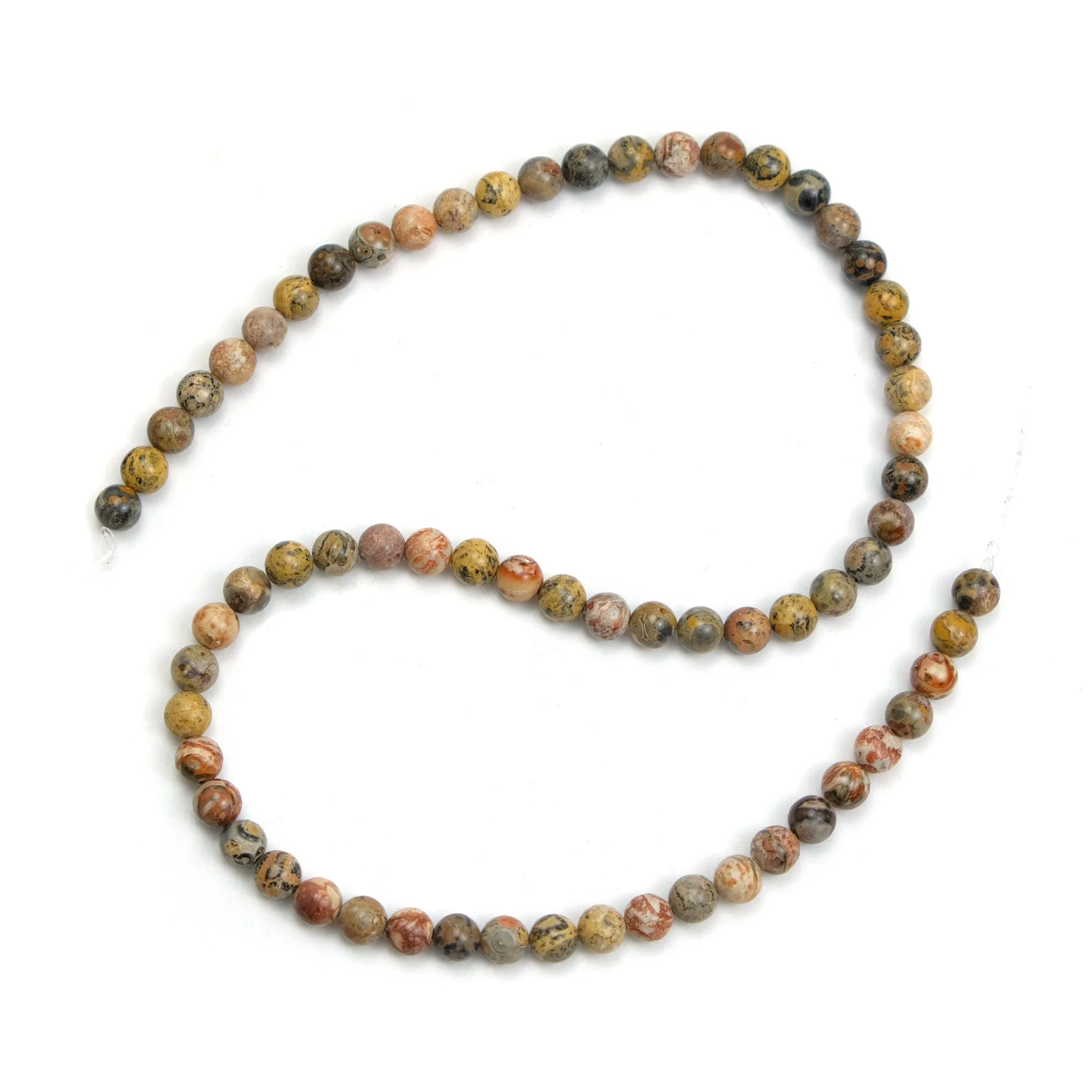 Jasper Leopard 6mm Smooth Rounds