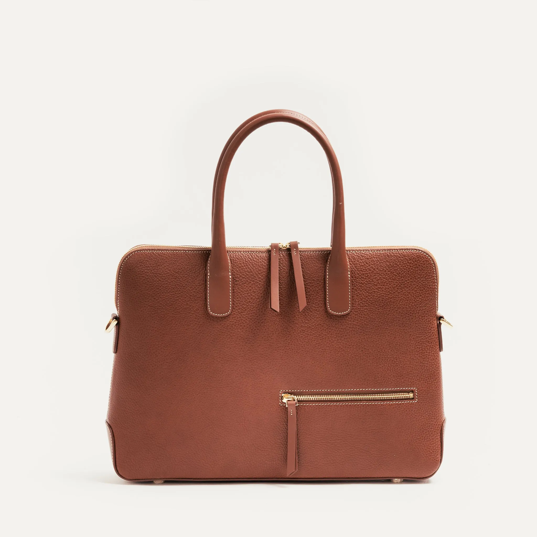 LENA  | Cuir grainé cognac