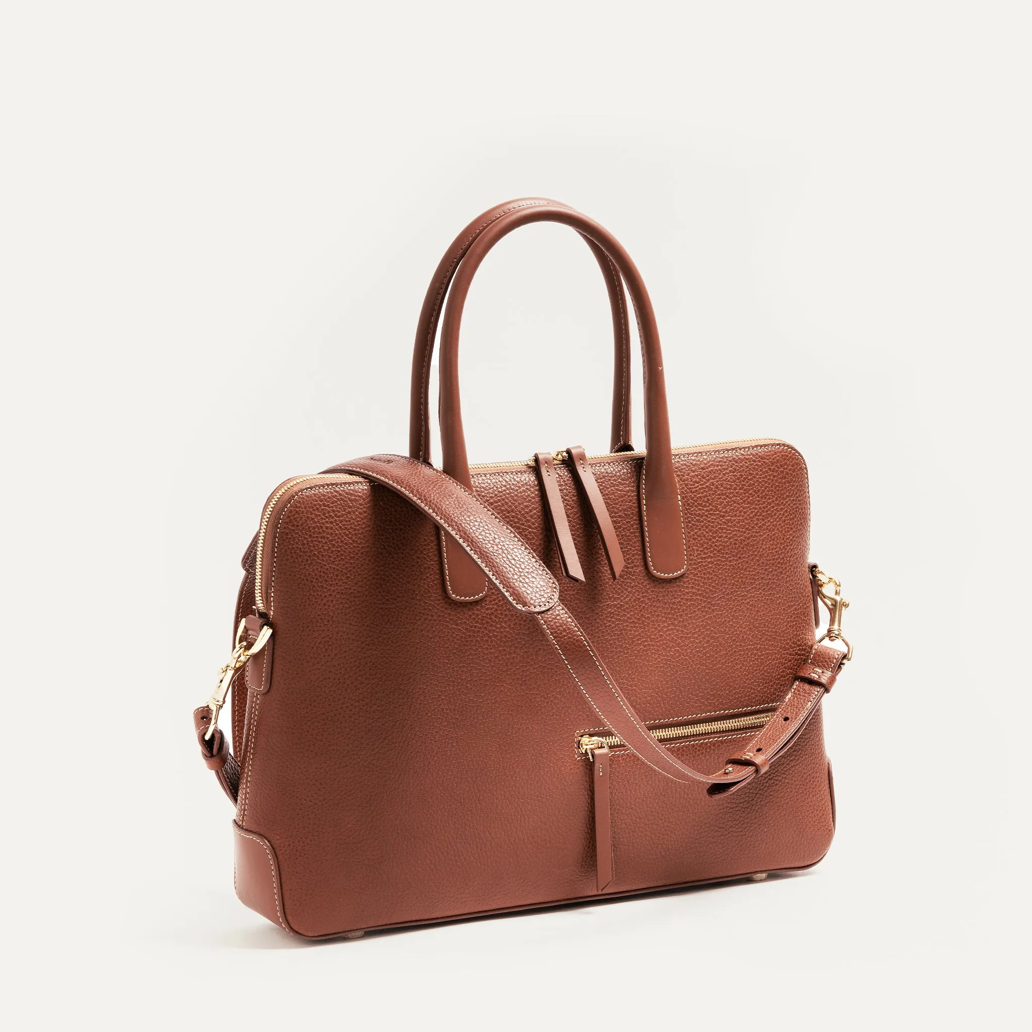 LENA  | Cuir grainé cognac
