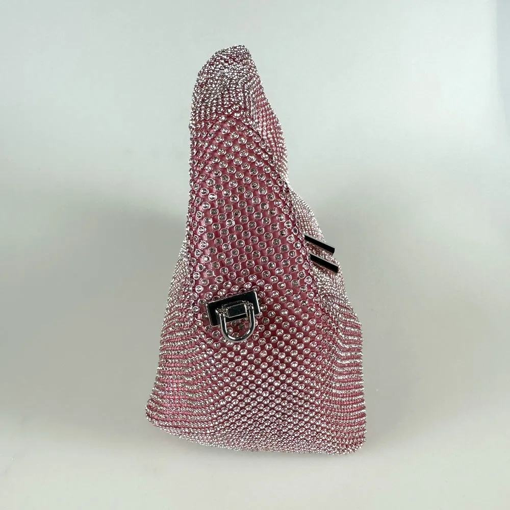 Liquid Rhinestone Evening Bag