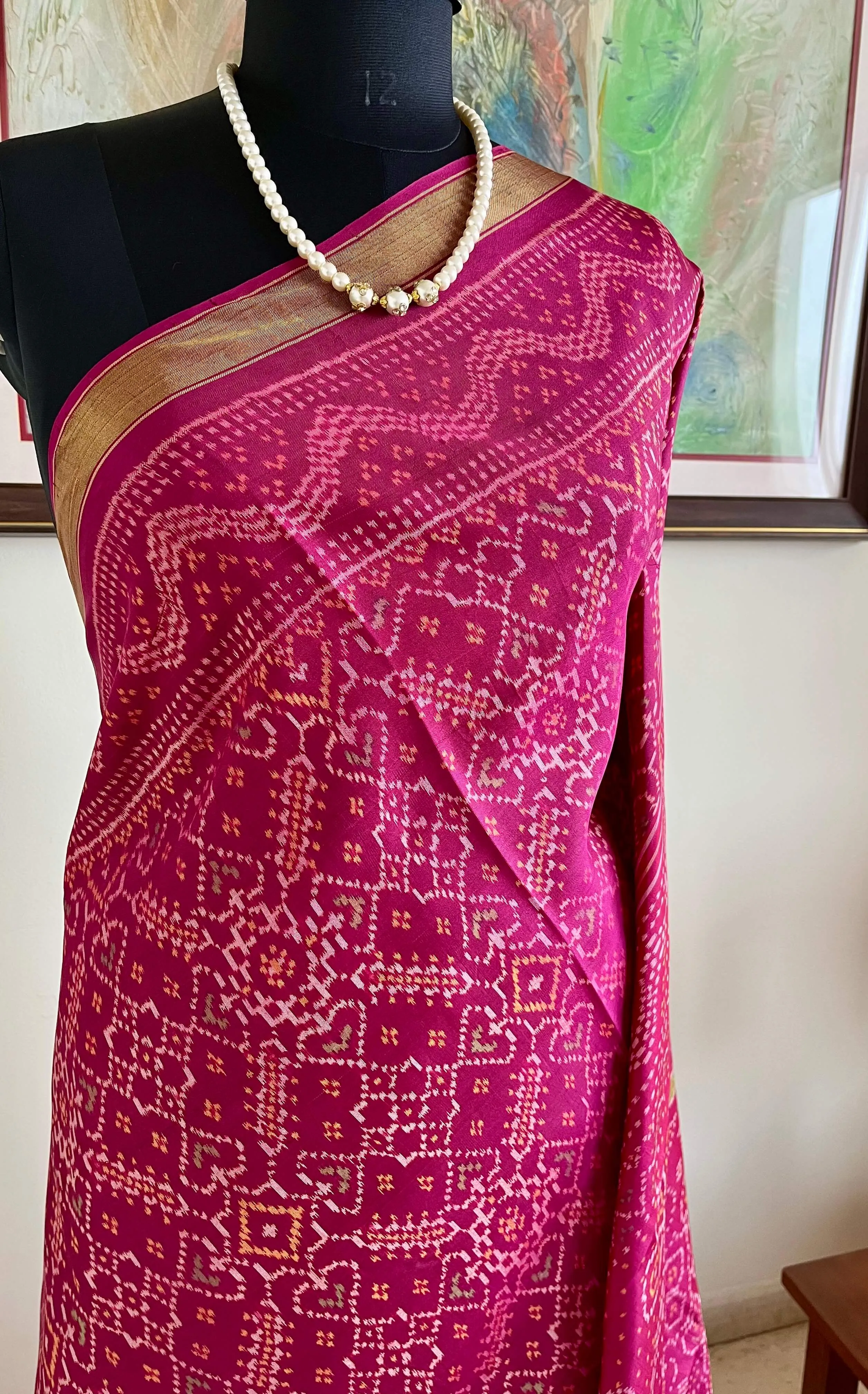 MAHITA- NEVER WORN PINK PATOLA MASTERPIECE OF CRAFTSMANSHIP