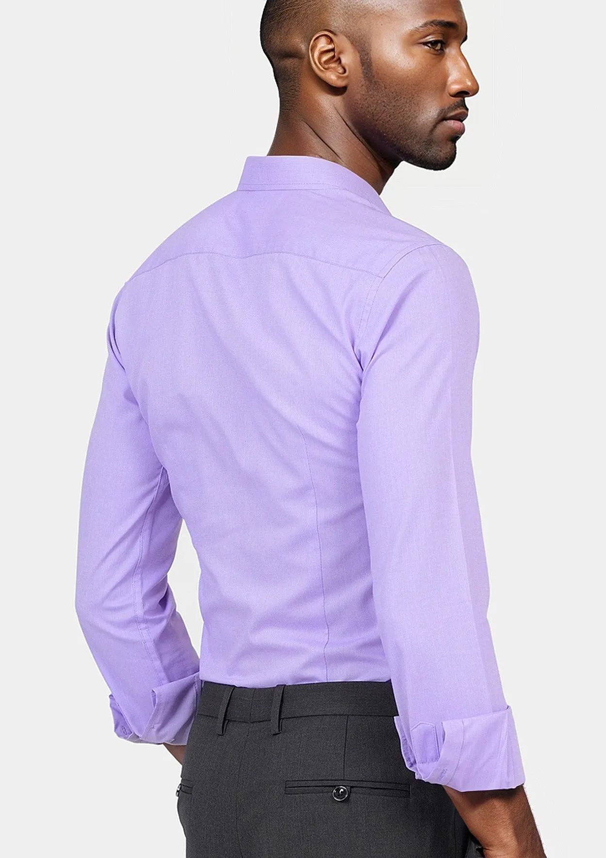 Mauve Egyptian Cotton Broadcloth Shirt