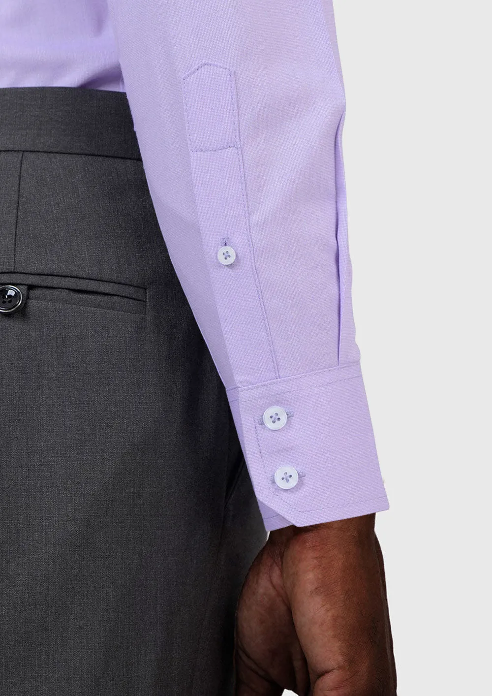 Mauve Egyptian Cotton Broadcloth Shirt