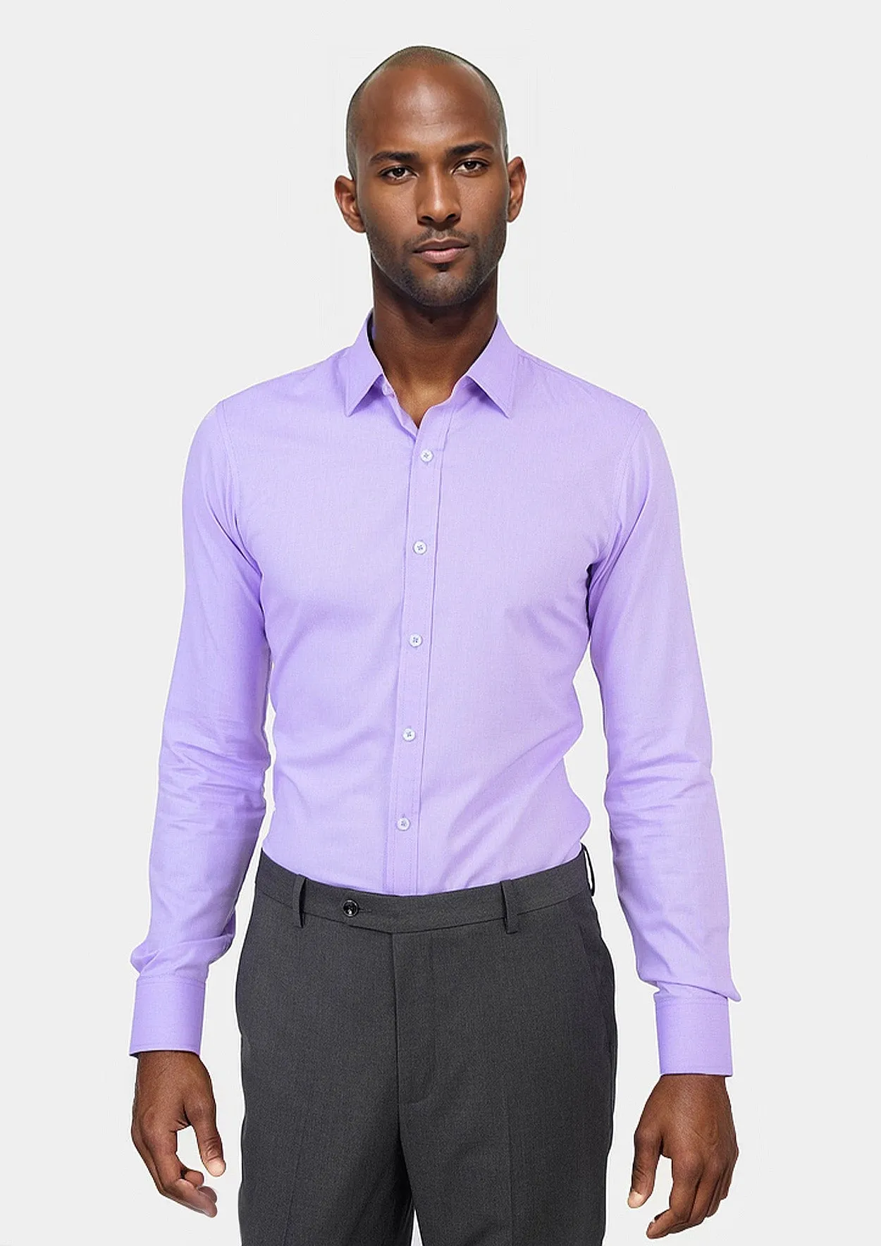 Mauve Egyptian Cotton Broadcloth Shirt