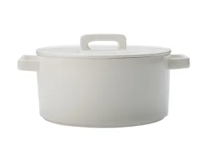 Maxwell & Williams Epicurious Round Casserole 2.6l White Gift Boxed