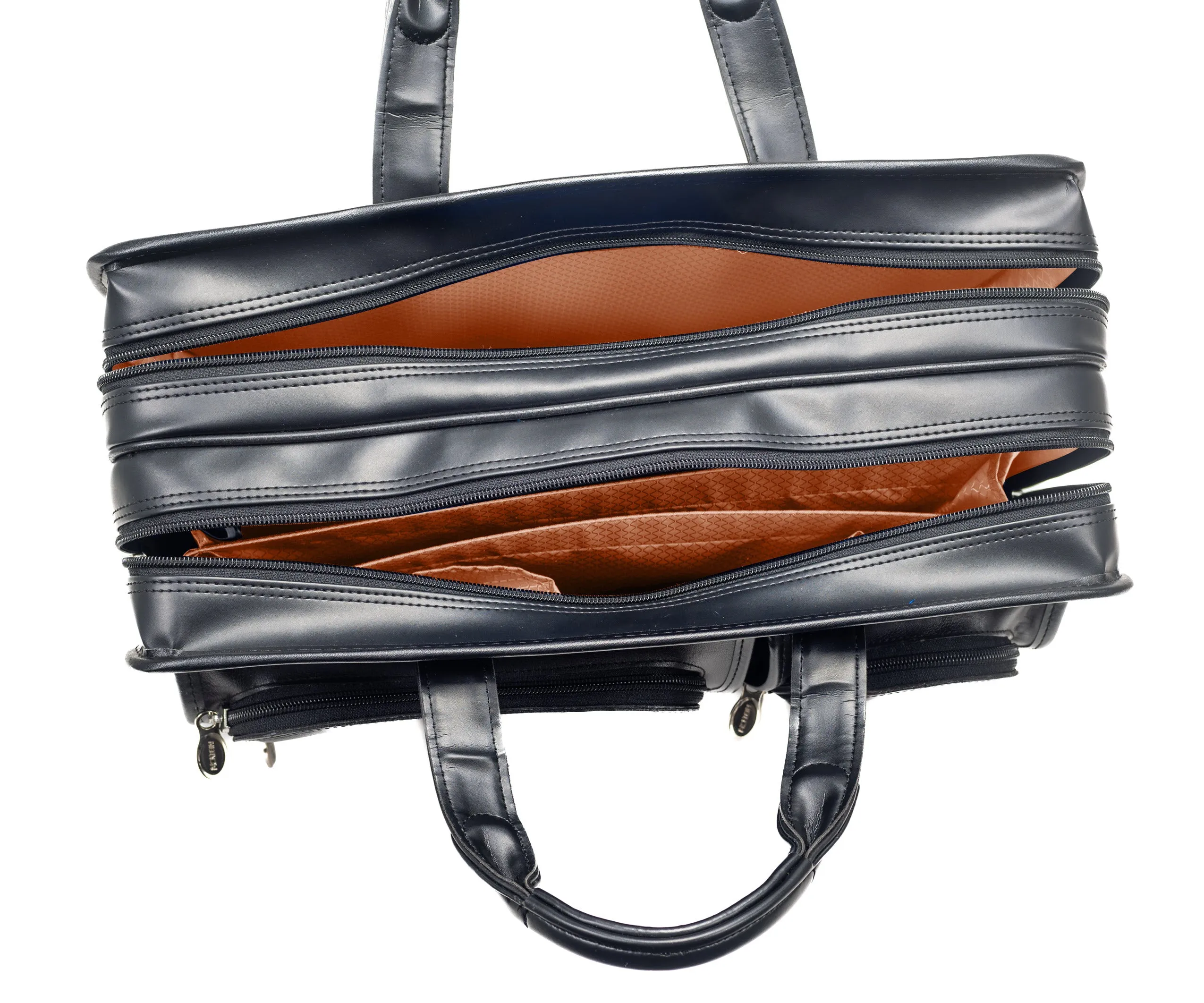 McKlein CLINTON 17" Leather Patented Detachable -Wheeled Laptop Briefcase