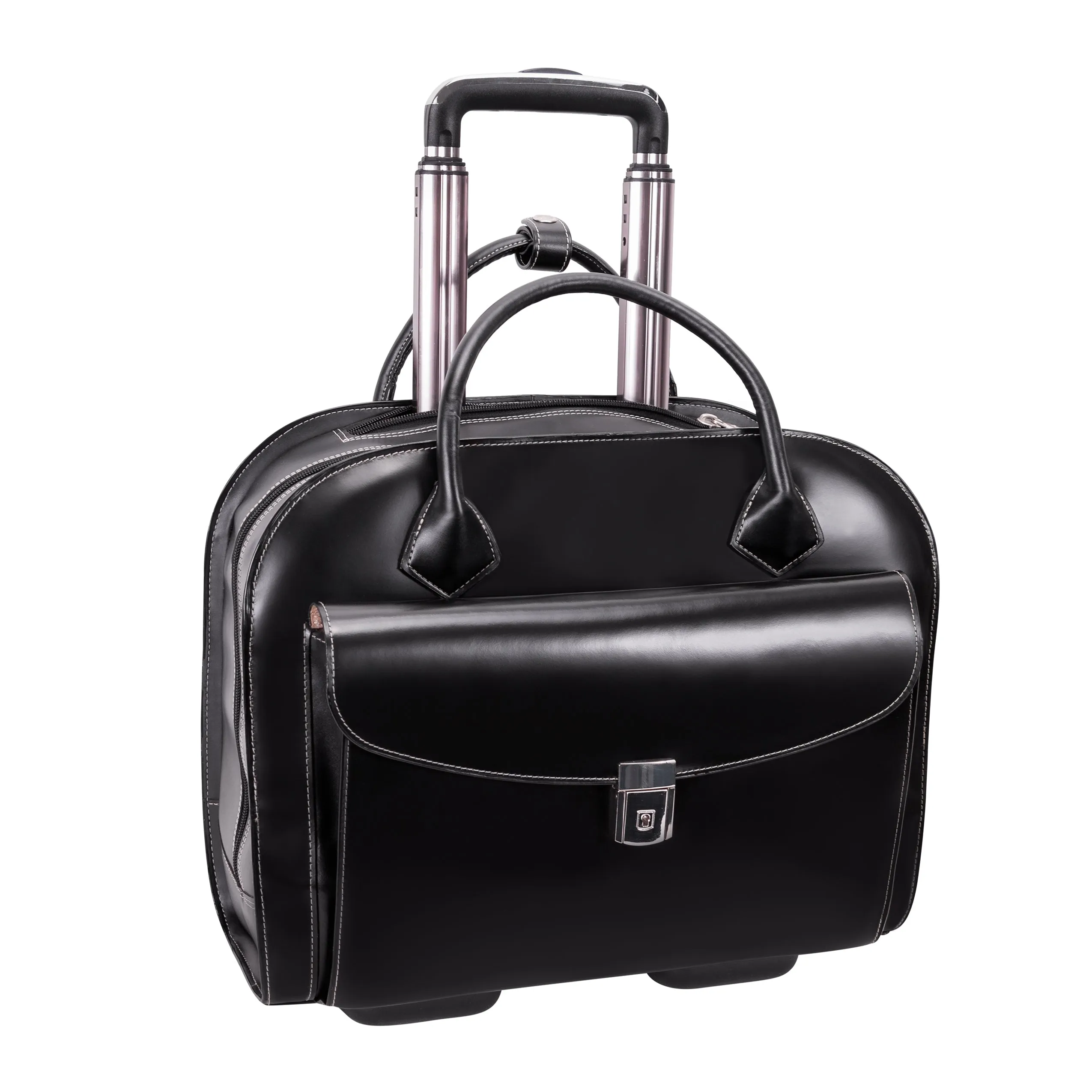 McKlein GRANVILLE 15" Leather  Wheeled Ladies' Laptop Briefcase