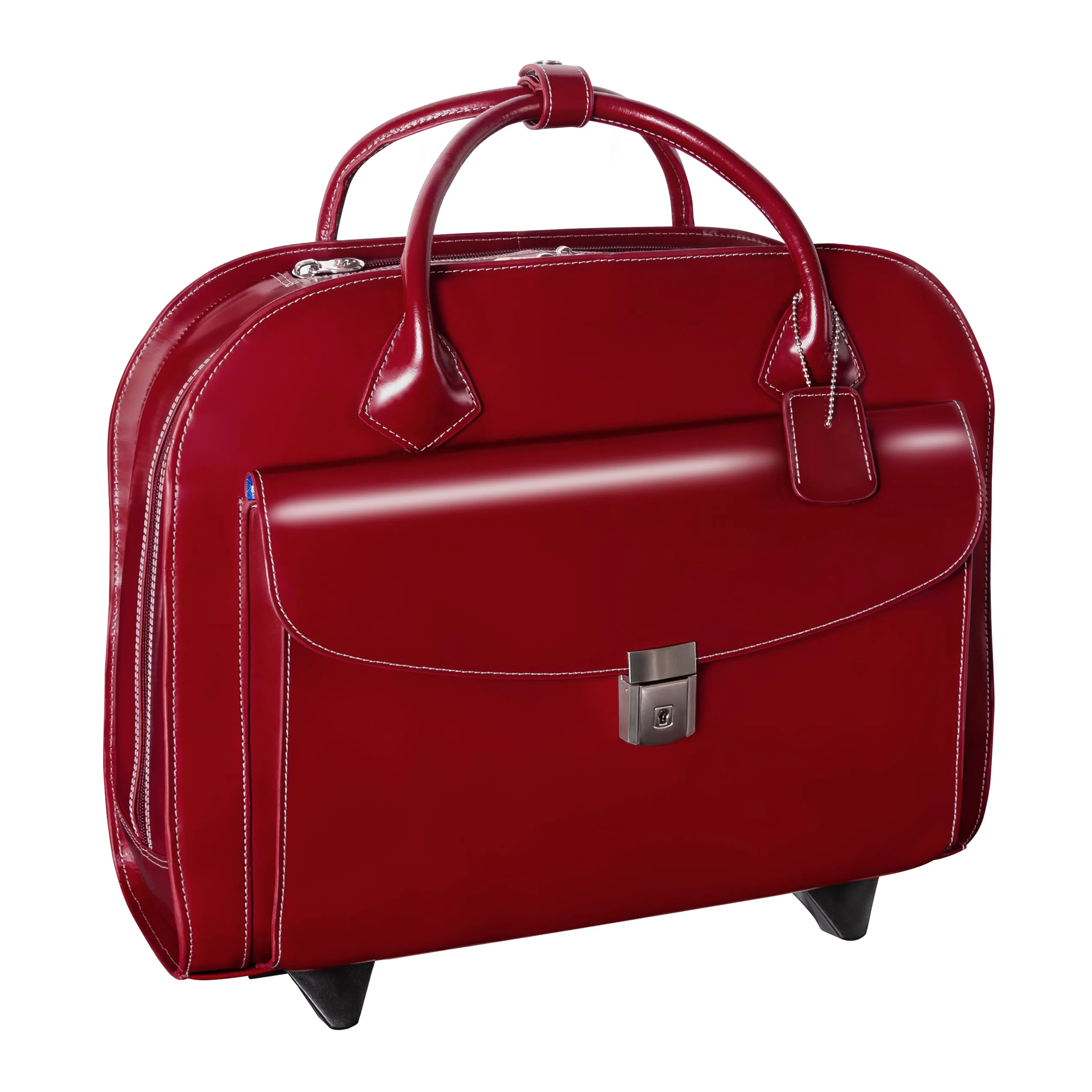 McKlein GRANVILLE 15" Leather  Wheeled Ladies' Laptop Briefcase