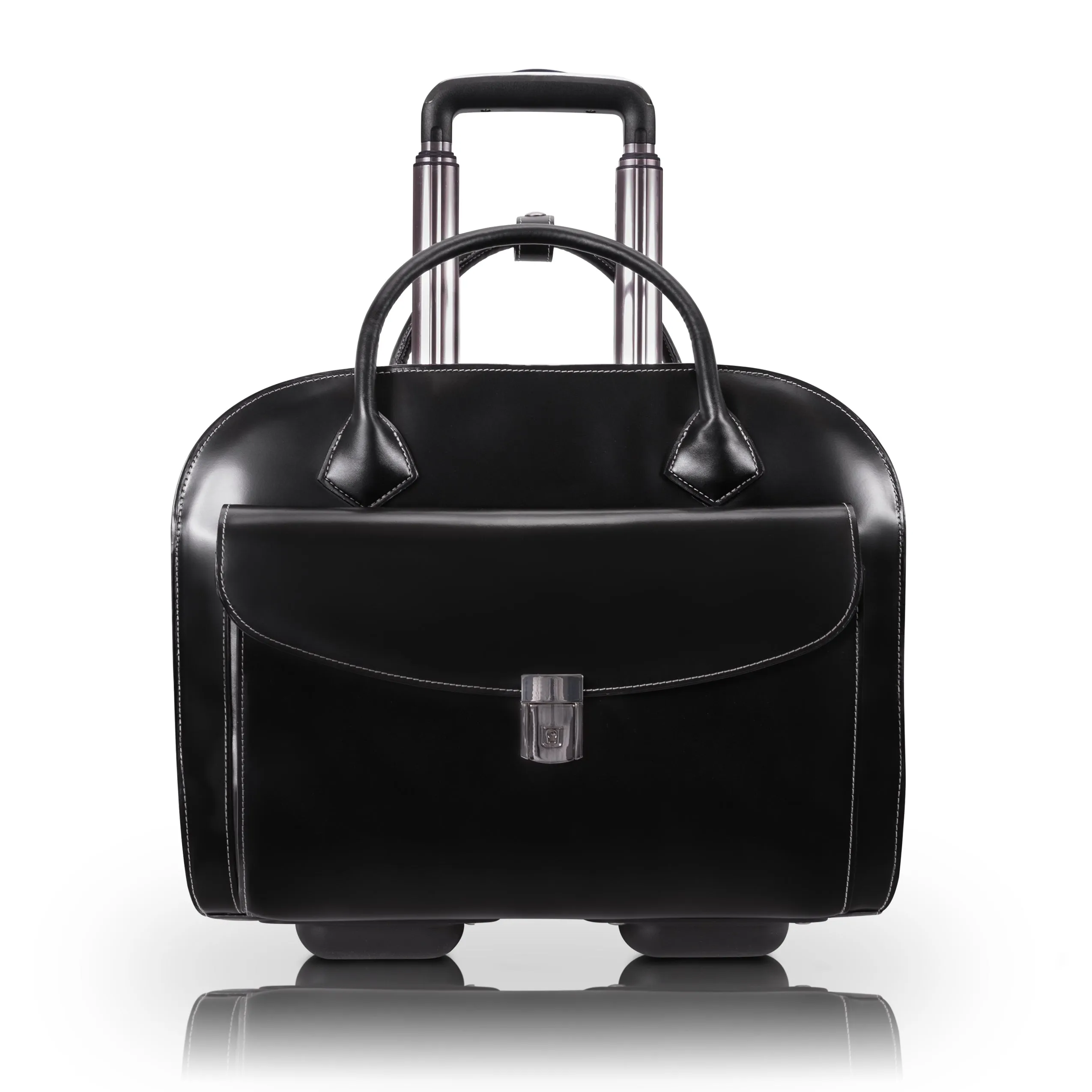 McKlein GRANVILLE 15" Leather  Wheeled Ladies' Laptop Briefcase