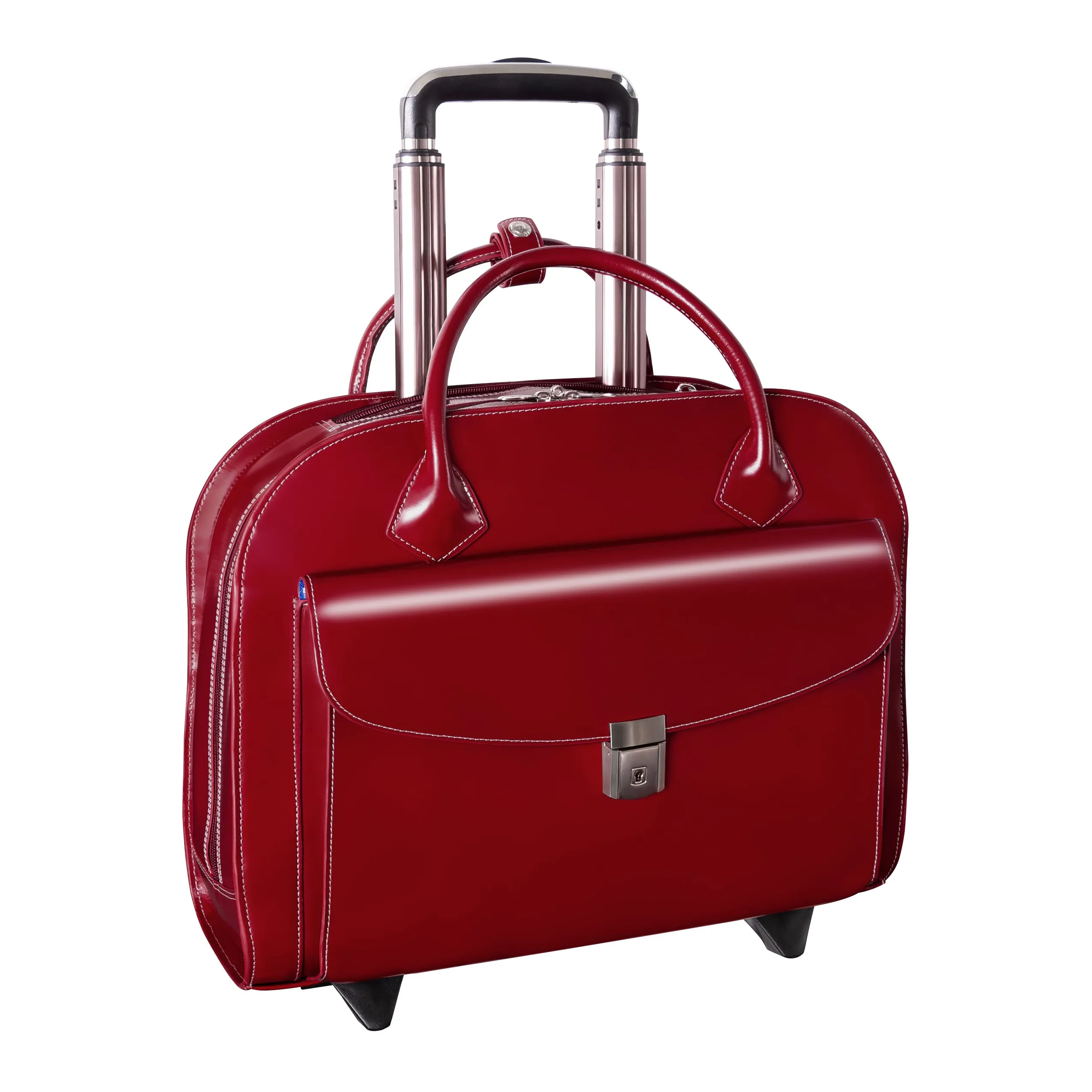 McKlein GRANVILLE 15" Leather  Wheeled Ladies' Laptop Briefcase