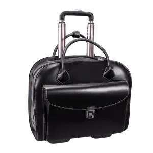 McKlein GRANVILLE 15" Leather  Wheeled Ladies' Laptop Briefcase