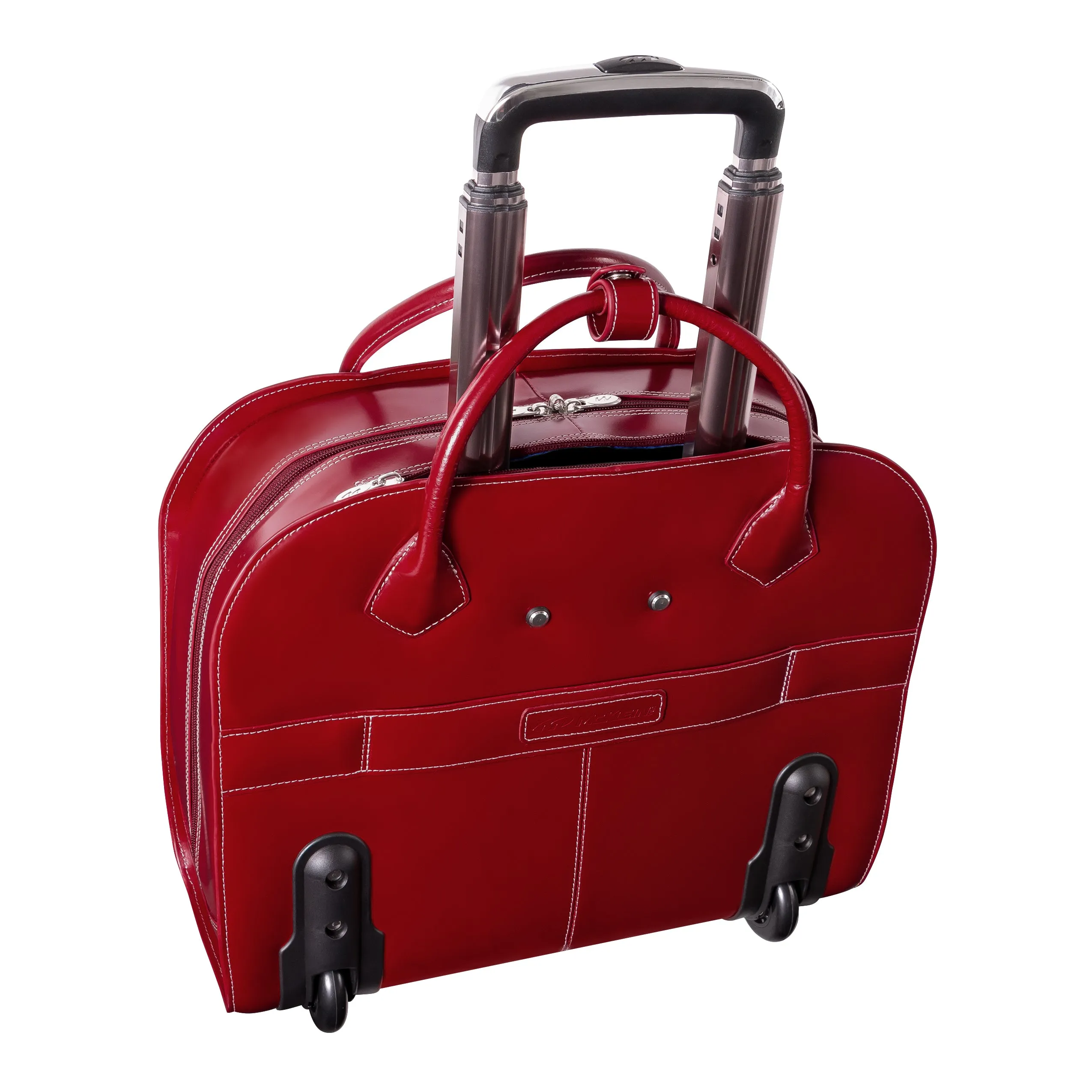 McKlein GRANVILLE 15" Leather  Wheeled Ladies' Laptop Briefcase