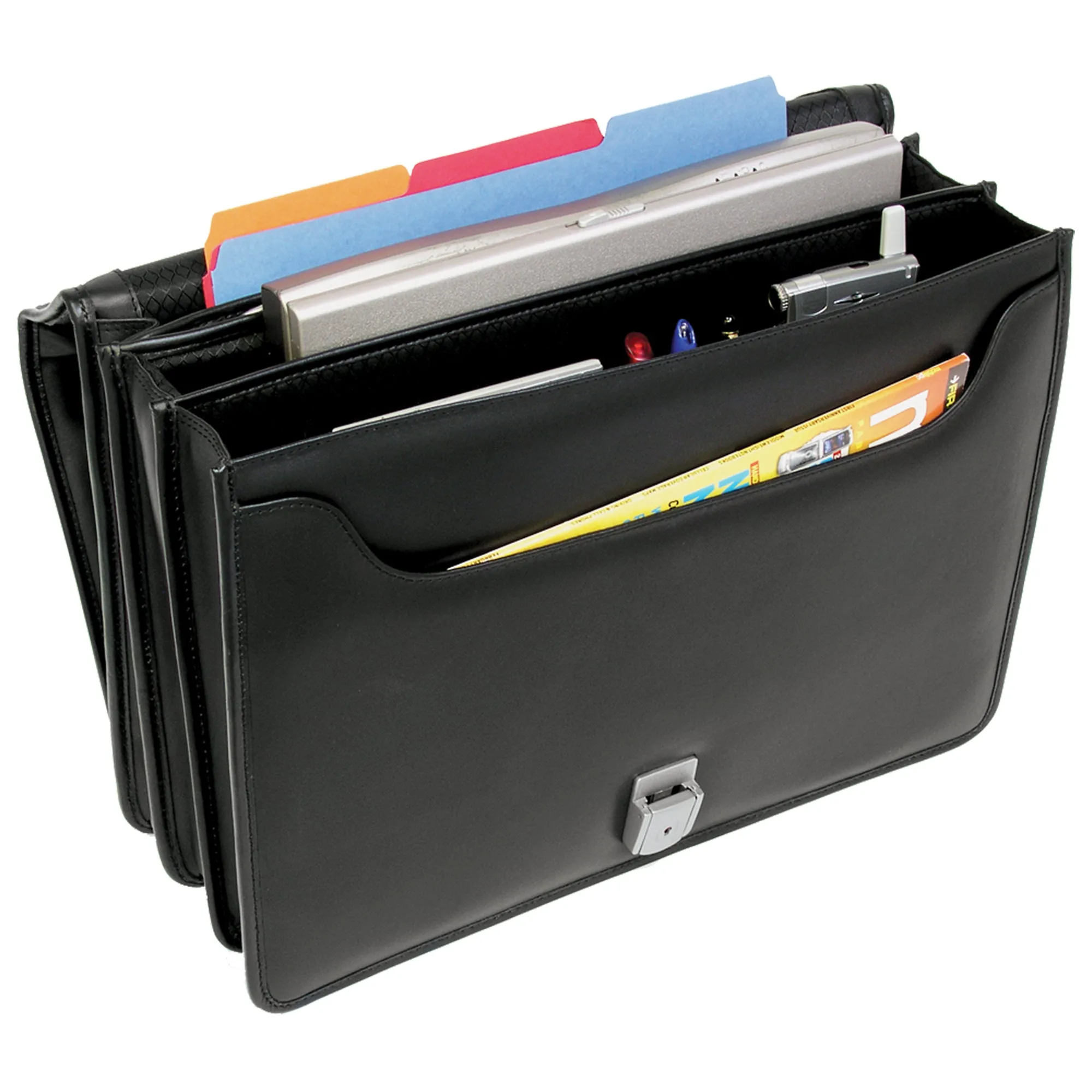 McKlein RIVER NORTH 15" Leather Triple Compartment Laptop Briefcase