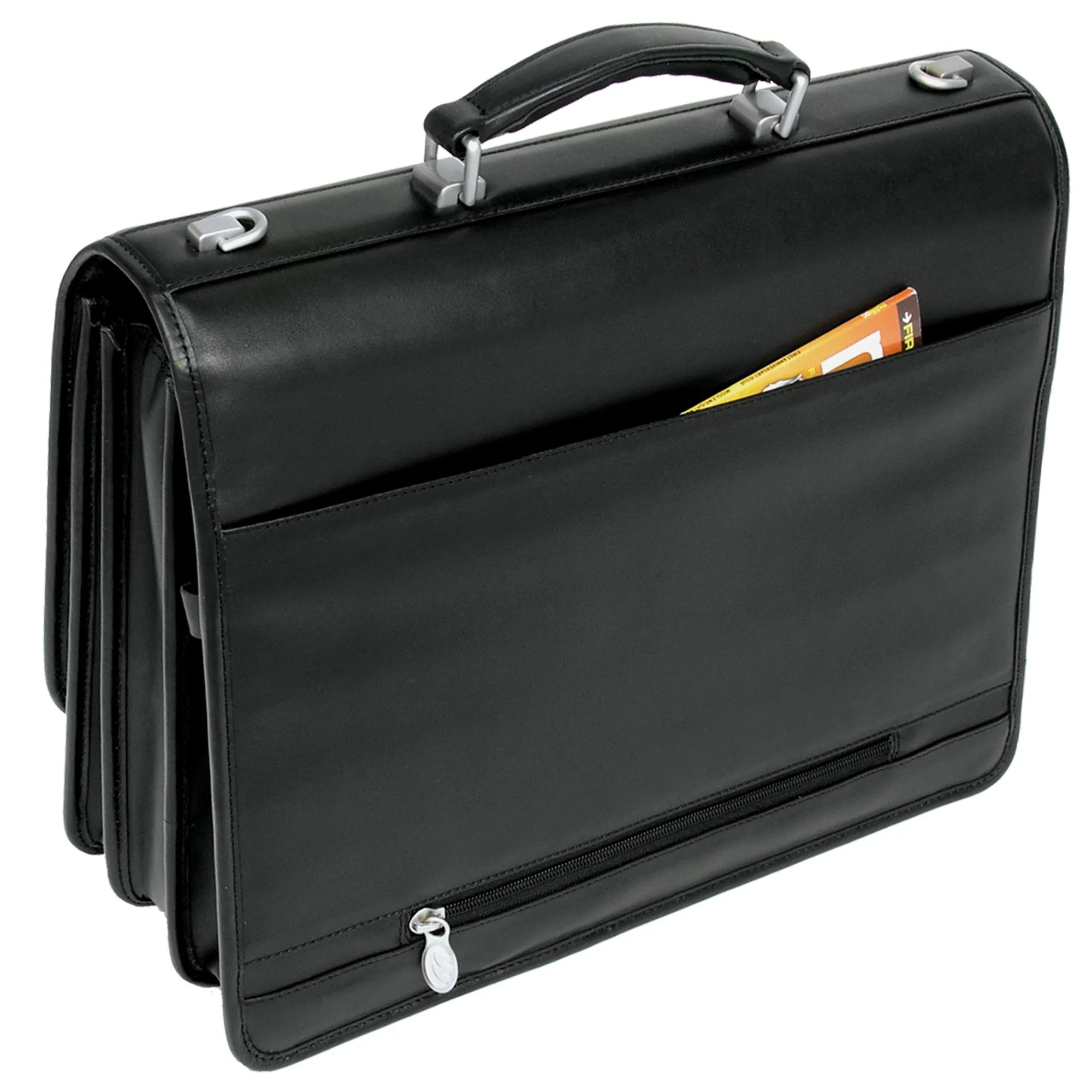 McKlein RIVER NORTH 15" Leather Triple Compartment Laptop Briefcase
