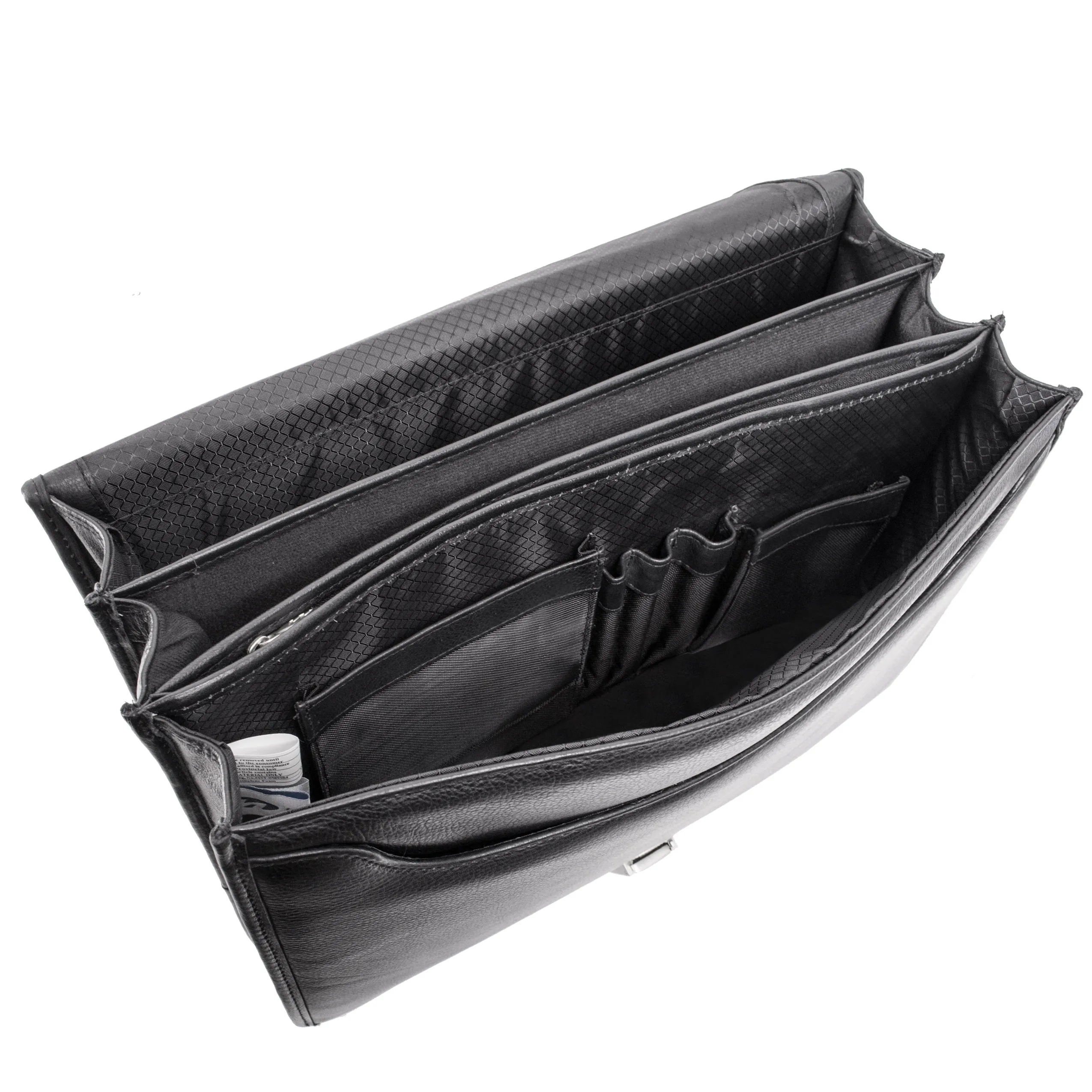 McKlein RIVER NORTH 15" Leather Triple Compartment Laptop Briefcase