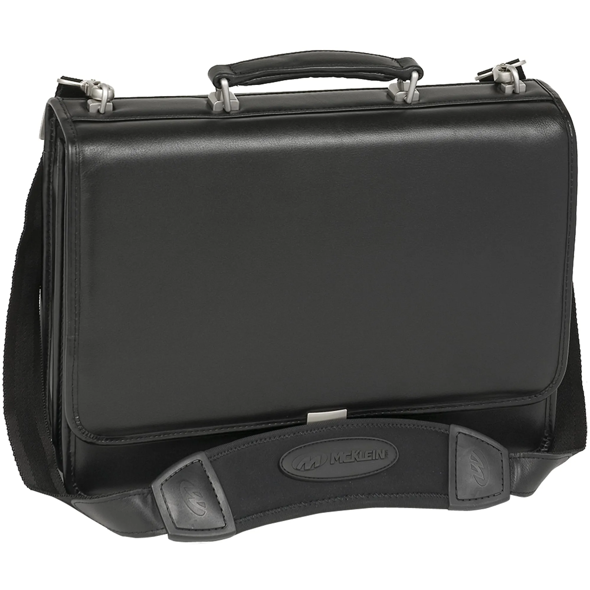 McKlein RIVER NORTH 15" Leather Triple Compartment Laptop Briefcase