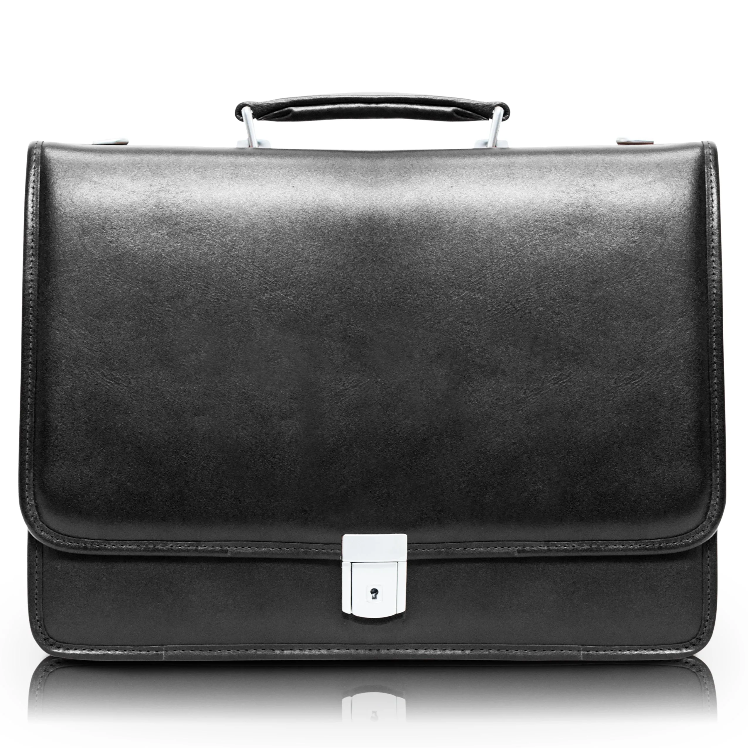 McKlein RIVER NORTH 15" Leather Triple Compartment Laptop Briefcase