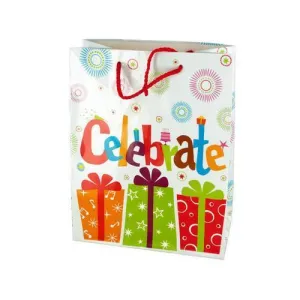 Medium Celebrate Birthday Gift Bag ( Case of 24 )