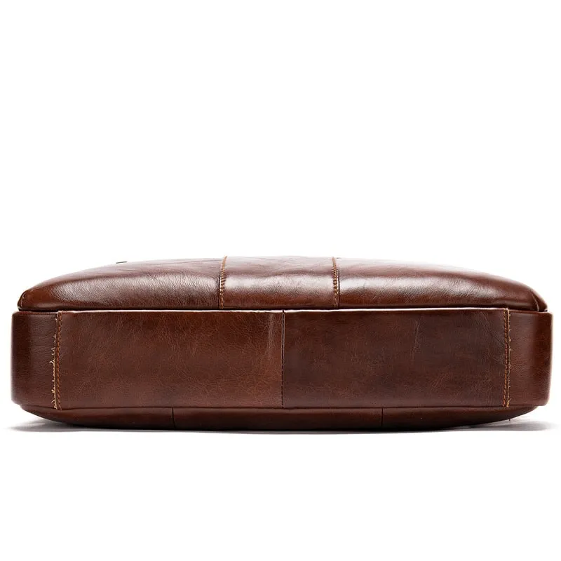 Men's Briefcases Genuine Leather Messenger Bag