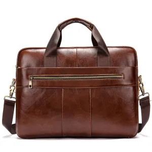 Men's Briefcases Genuine Leather Messenger Bag