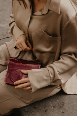Micro Briefcase | Wine Laqué