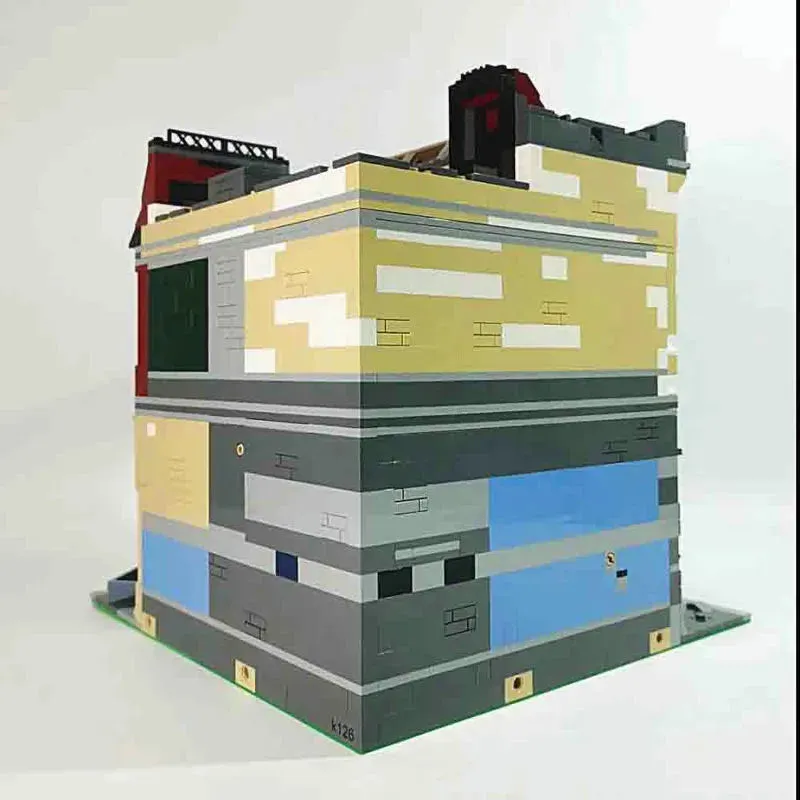 MOC K126 Experts Ruin City Bank Apocalypse Bricks Toys