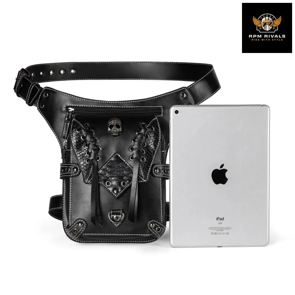 Motorcycle Retro Waist Bag Men Fashion Size 20 x 18 cm