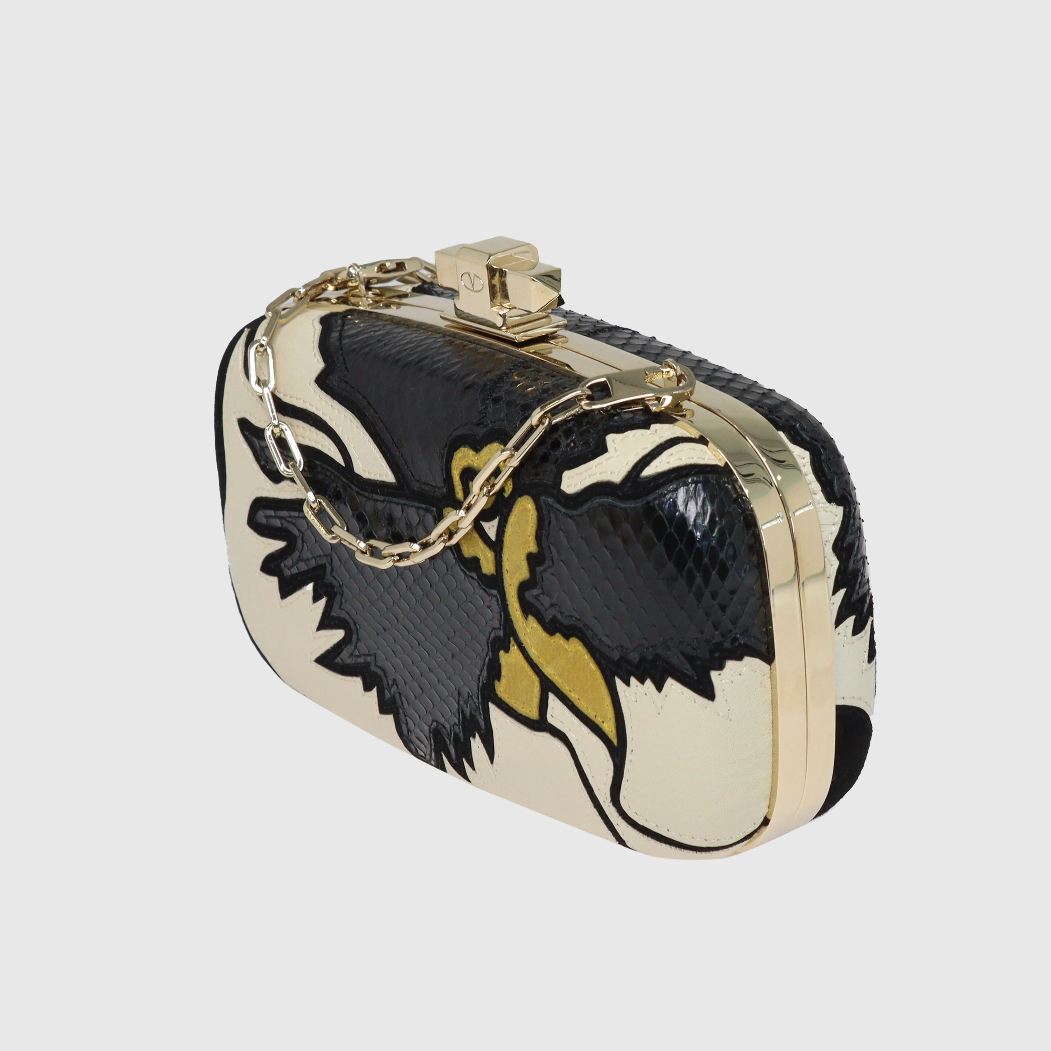Multicolor Chained Evening Clutch Bag