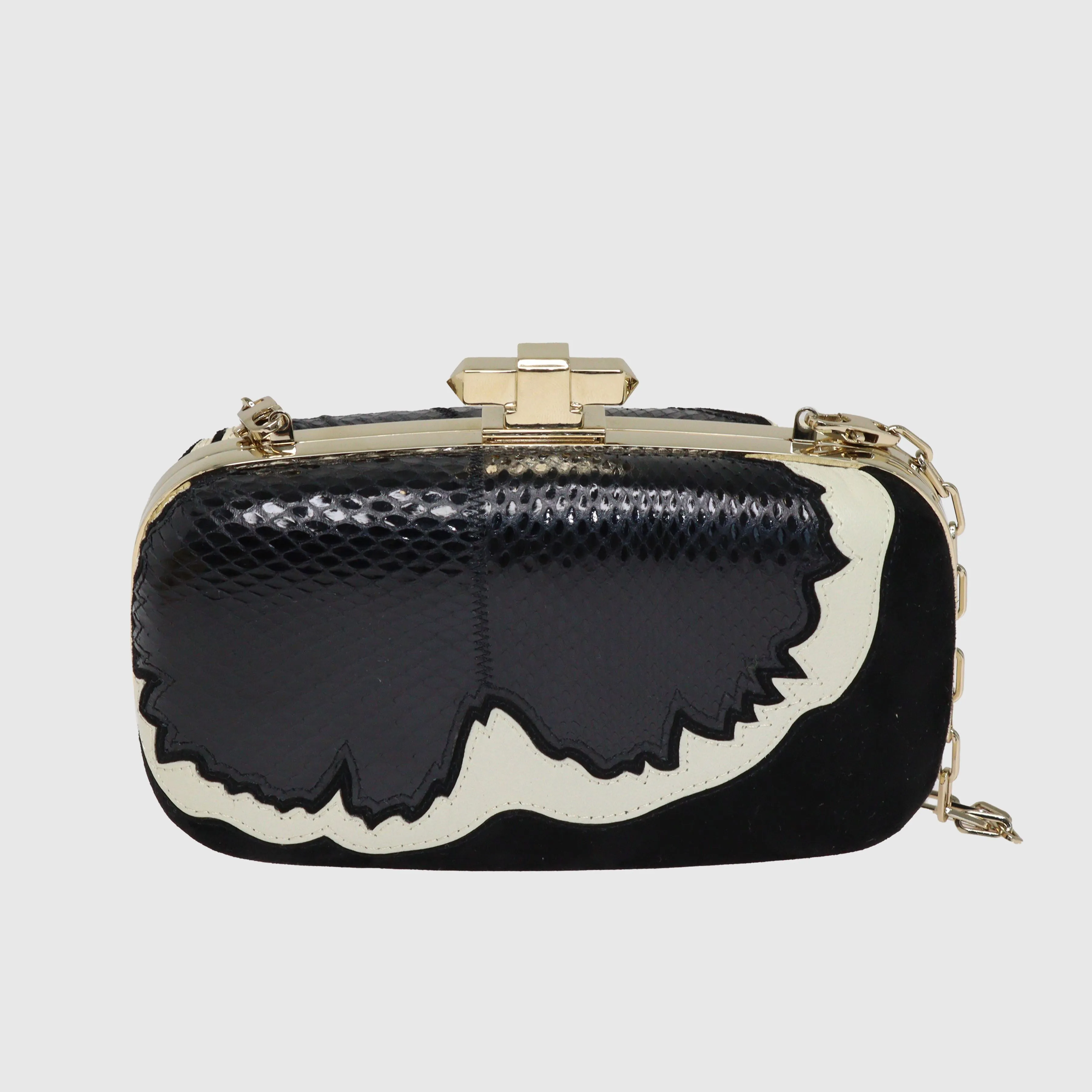 Multicolor Chained Evening Clutch Bag