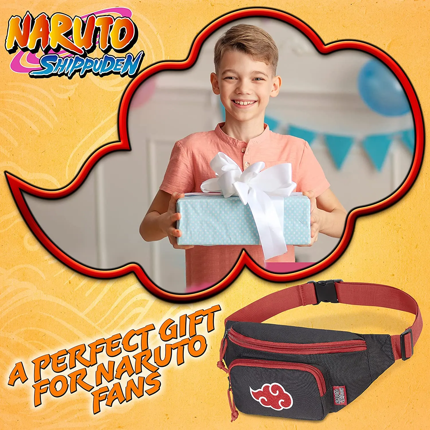 Naruto Bum Bag for Boys - Waist Bag for Kids