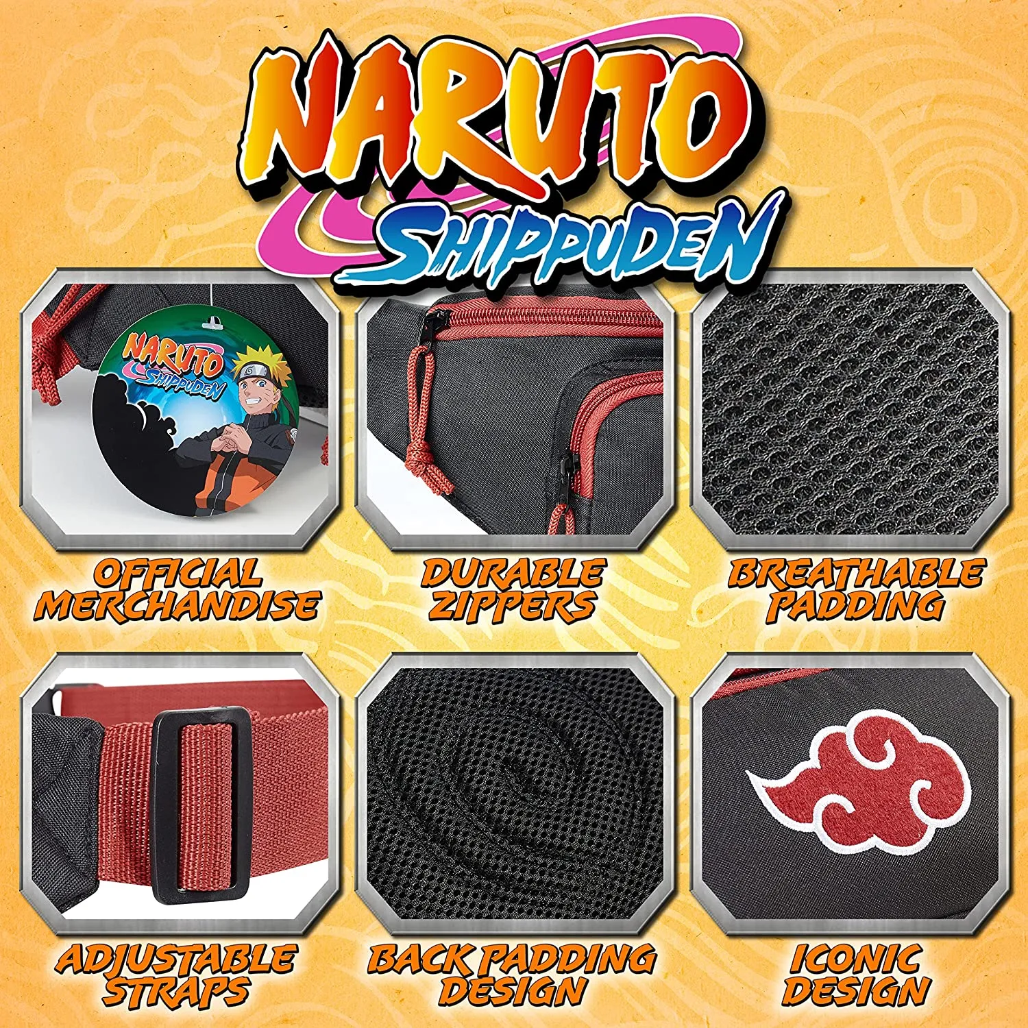 Naruto Bum Bag for Boys - Waist Bag for Kids