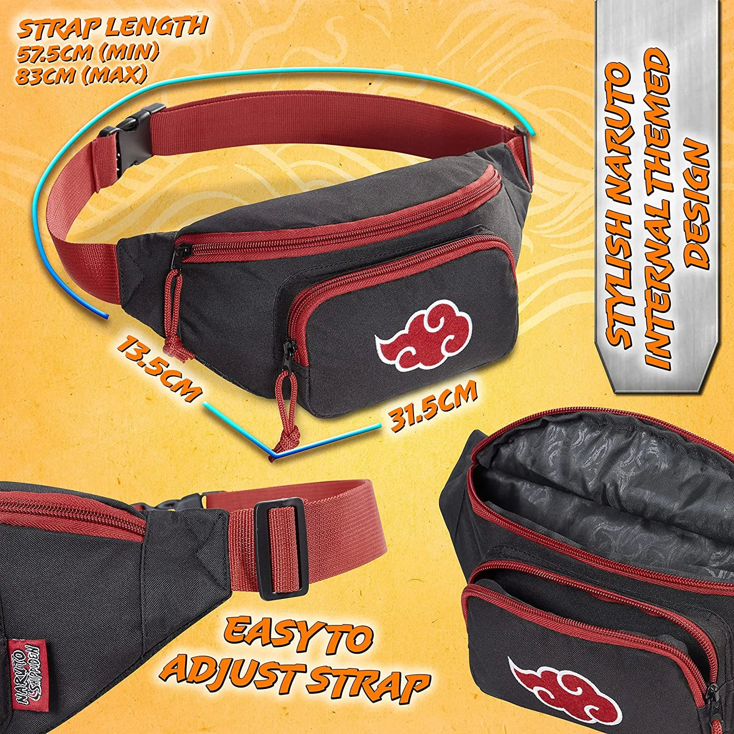 Naruto Bum Bag for Boys - Waist Bag for Kids