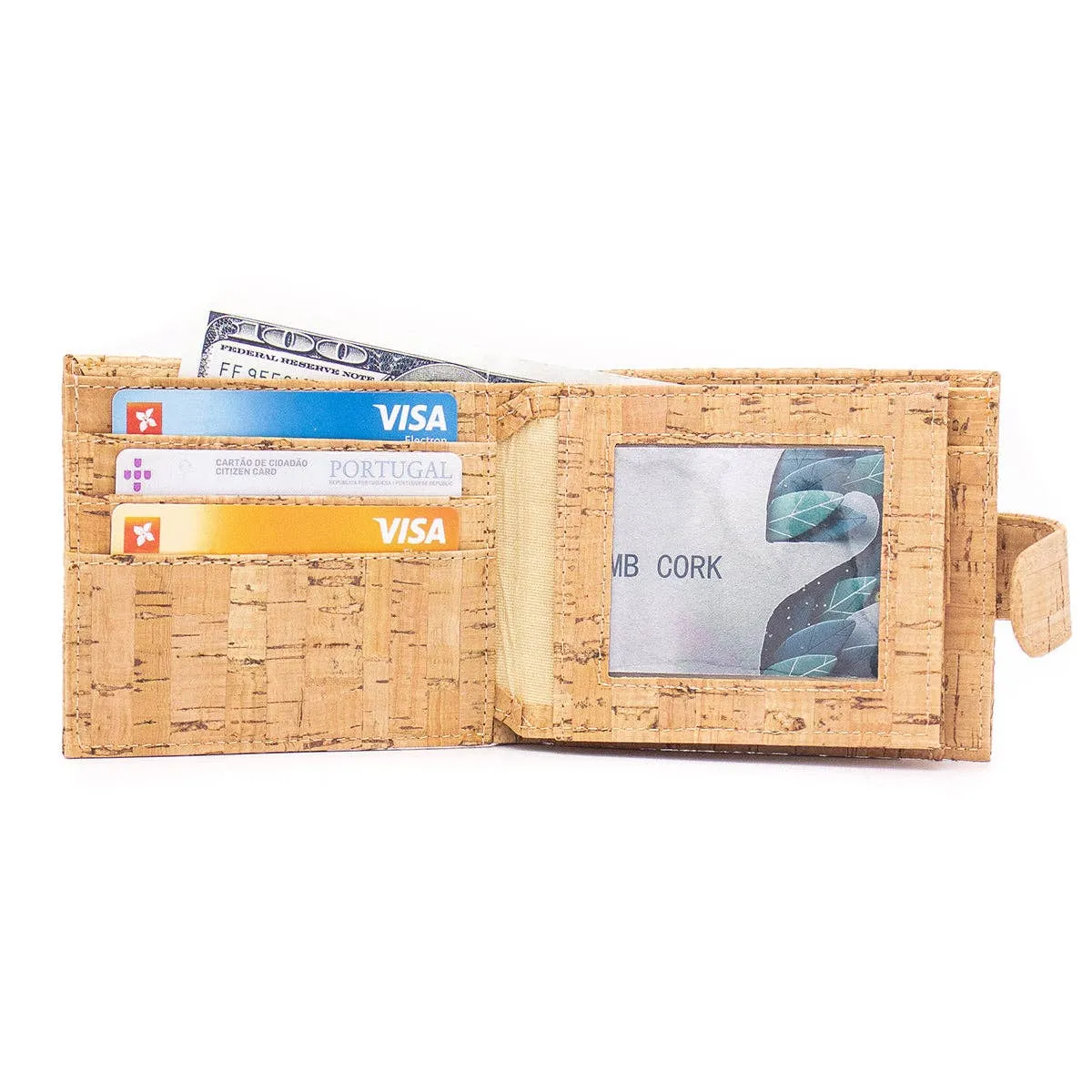 Natural rustic cork wallet for men BAG-2232