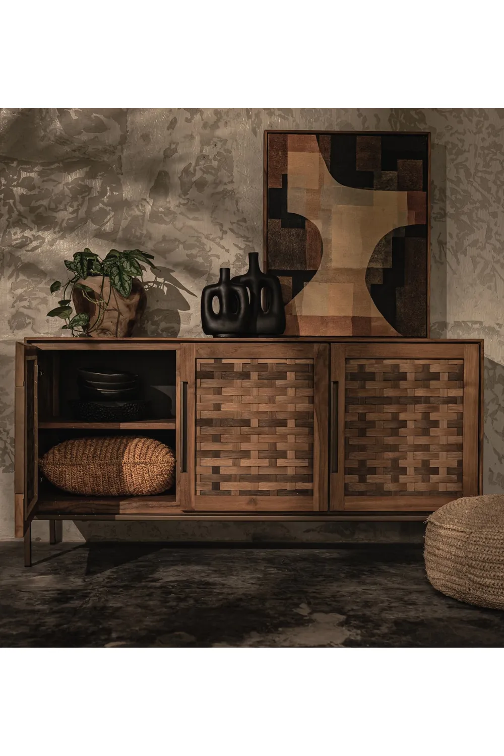 Natural Wooden Low Dresser | dBodhi Karma
