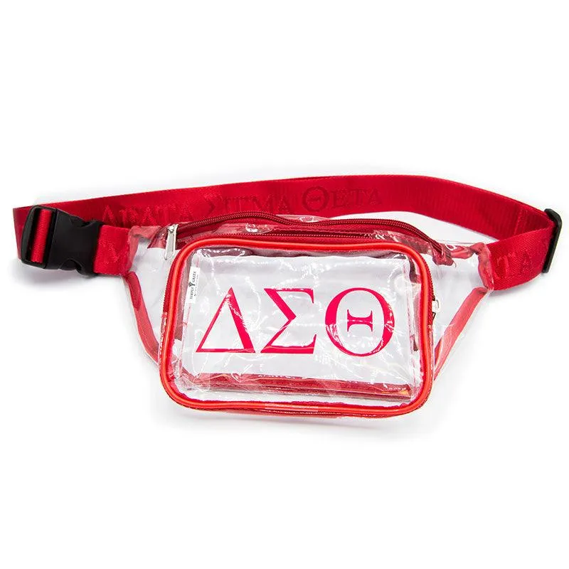 **NEW**  ΔΣΘ Clear Fanny Pack Waist Bag