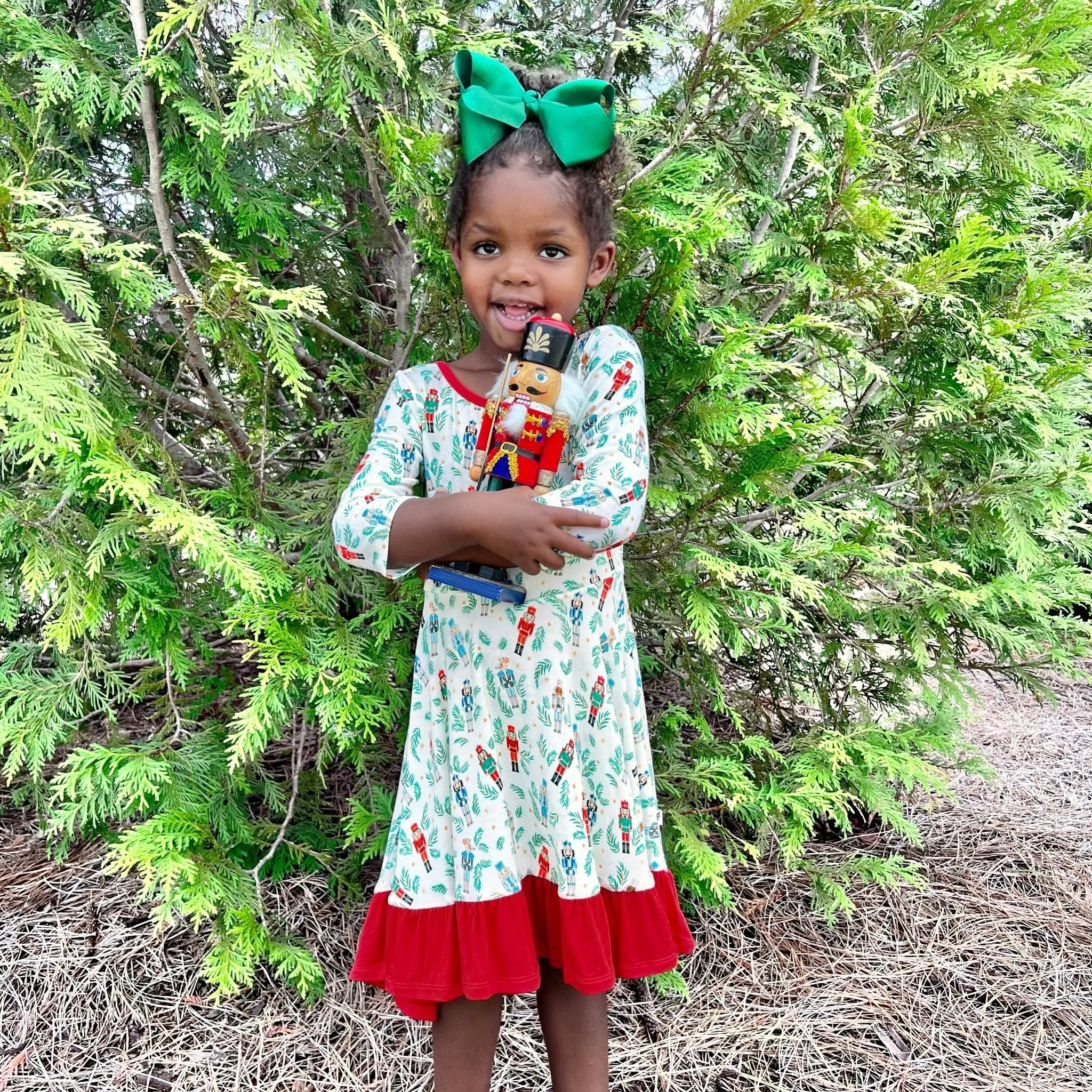 Nutcrackers Midnight March Ruffle Hi-Lo Twirling Dress (2T-7/8)