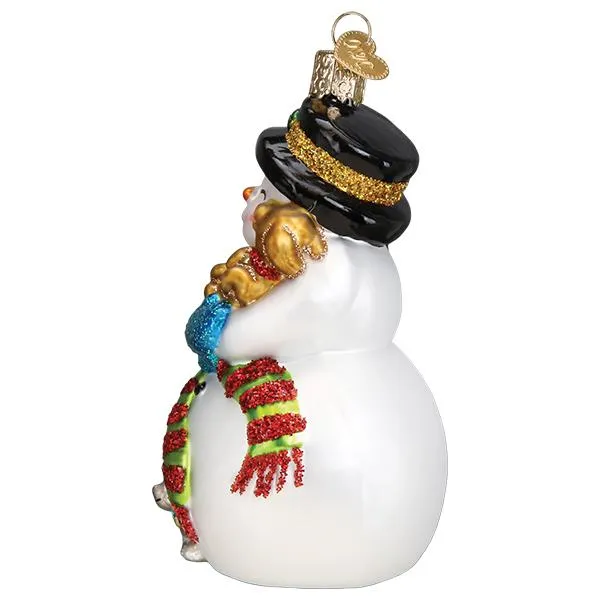 Old World Christmas - Snowman With Playful Pets Ornament
